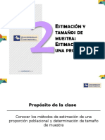 TEMA2 Estadística II Estimación Proporción Muestra 2016 I