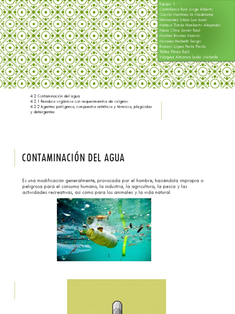 Contaminación Del Agua | PDF | La contaminación del agua | Residuos