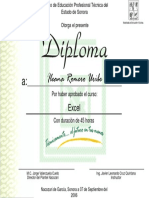 Diploma Curso Excel