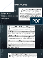 Gregorian Modes: Ecclesiastical Modes Church Modes Medieval Church Modes Octoechos