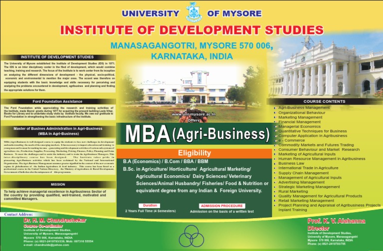 mba agribusiness thesis
