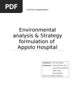 Environmental Analysis & Strategy Formulation of Appolo Hospital