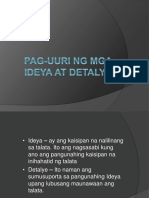 Pag Uuri NG Mga Ideya at Detalye PDF