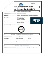 Sodium Hypochlorite 3-20%: Material Safety Data Sheet