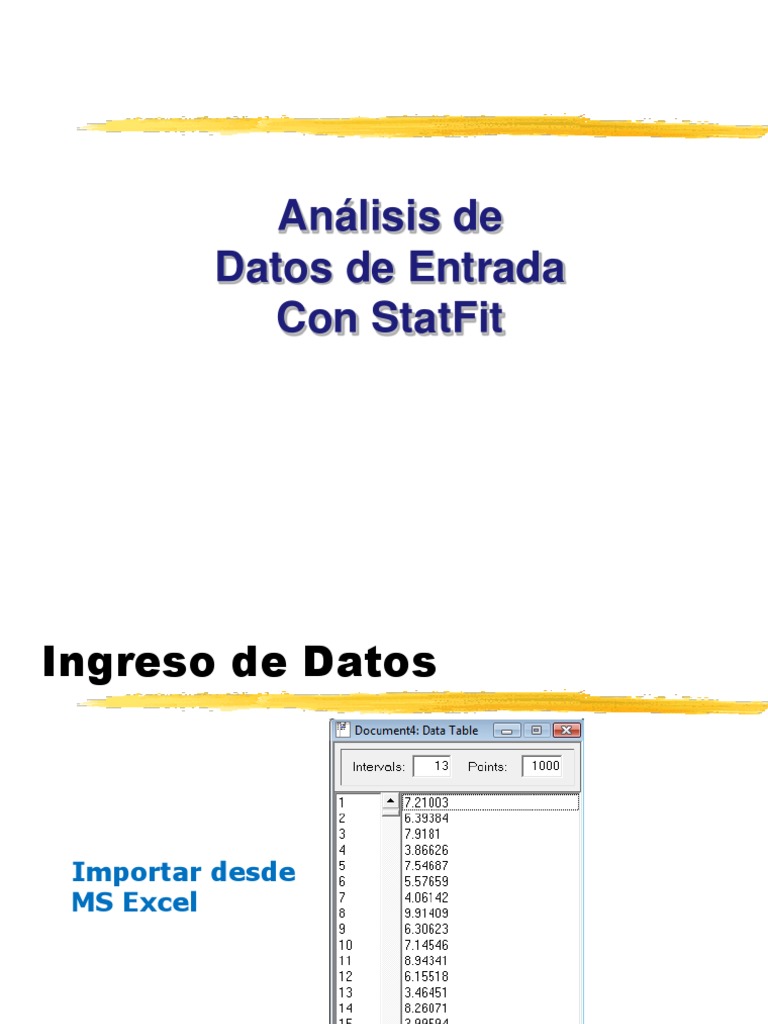 Analisis de Datos Con StatFit | PDF | Estadísticas | Análisis estadístico