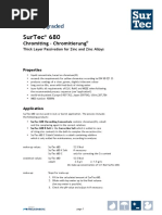 SurTec 650V Technical Data Sheet | PDF | Titration | Chemistry