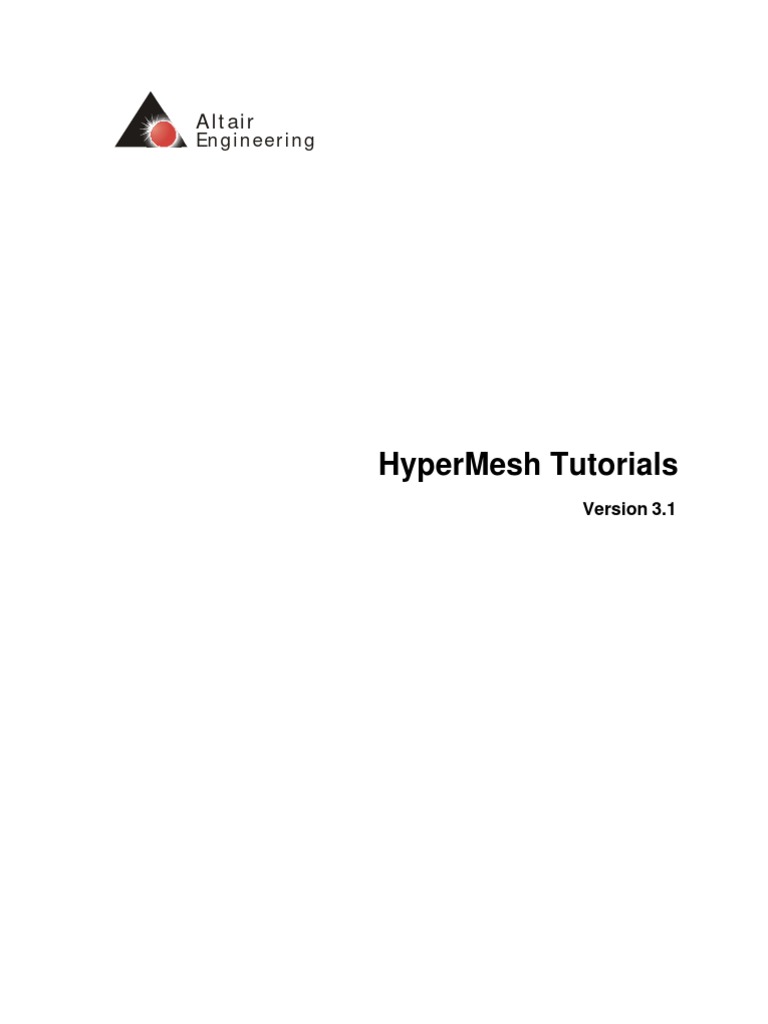 Hypermesh Tutorials | PDF | Menu (Computing) | Graphical User Interfaces