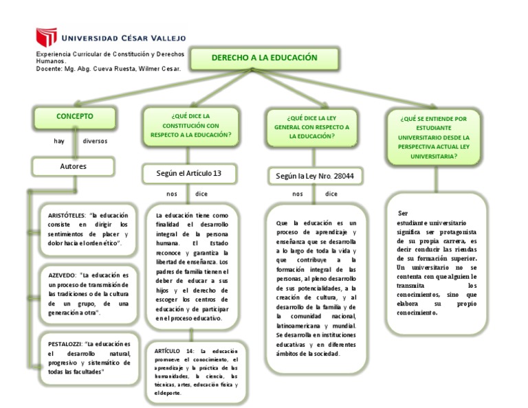 Mapa Conceptual Con Referencia Al Derecho a La Educación