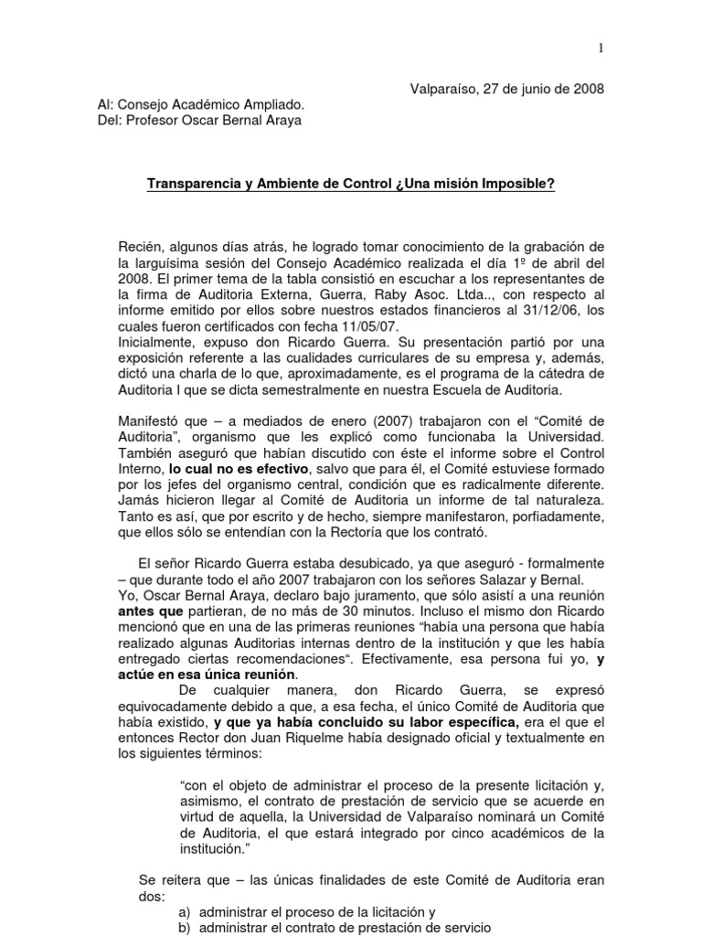 Carta consejo Academico