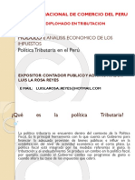 Política Tributaria en El Perú EXPOSICION