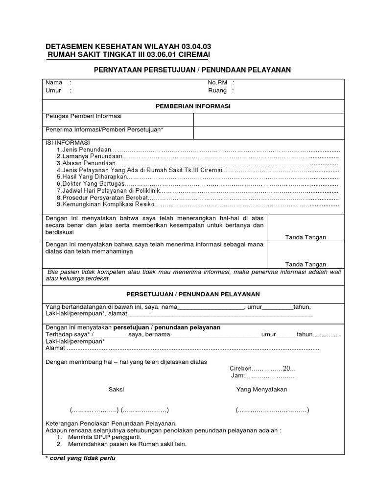Surat Pernyataan Dpjp