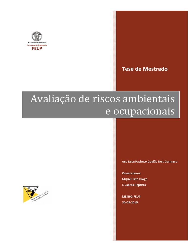 Avaliação de Riscos Ambientais e Ocupacionais | PDF | Ambiente natural ...