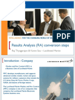 Results Analysis (RA) Conversion Steps: Raj Thyagarajan & Karen Szu - Lockheed Martin