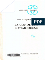 Jean-François Lyotard-La Condition Postmoderne - Rapport Sur Le Savoir-Minuit (1979)