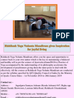 Rishikesh Yoga Vedanta Mandiram Gives Inspiration For Joyful Living
