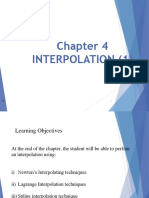 Chapter Four - Interpolation (Newton Divided Difference)