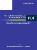 The NUMO Structured Approach To HLW Disposal in Japan