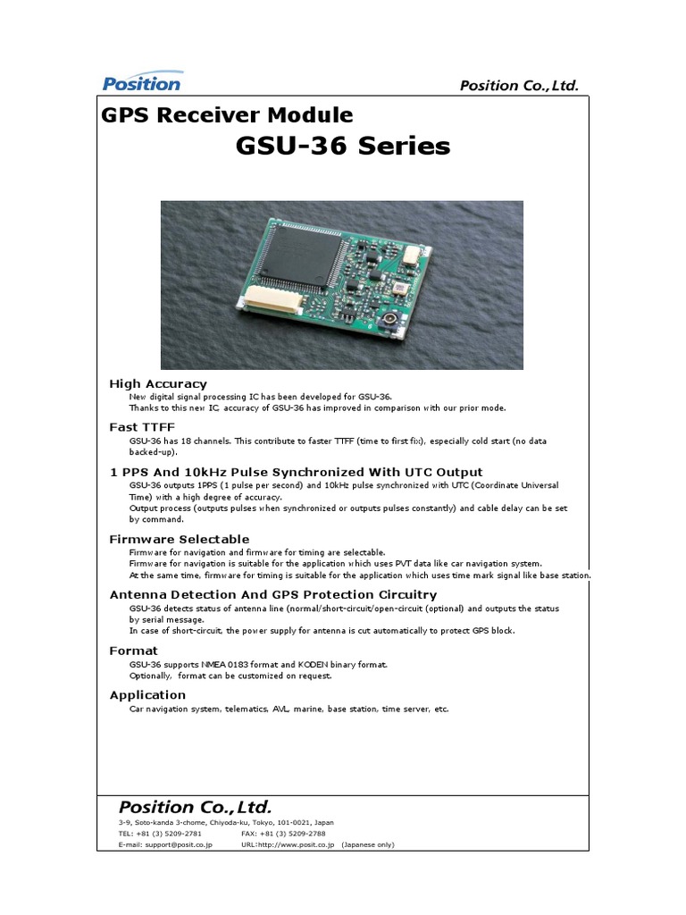 GSU-36 Series: GPS Receiver Module | Download Free PDF | Global ...