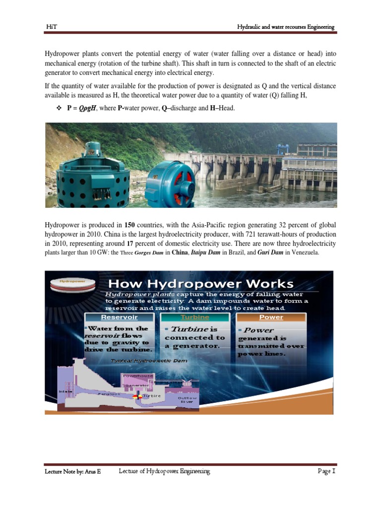 Hydropower Engineering Overview | PDF | Nuclear Power Plant | Nuclear Power