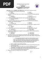 Pre-Test Empowerment Technology GRADE 12 SY 2018 - 2019: Division of City Schools Las Piñas City