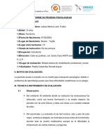 Informe de Pruebas Psicologicas Julissa