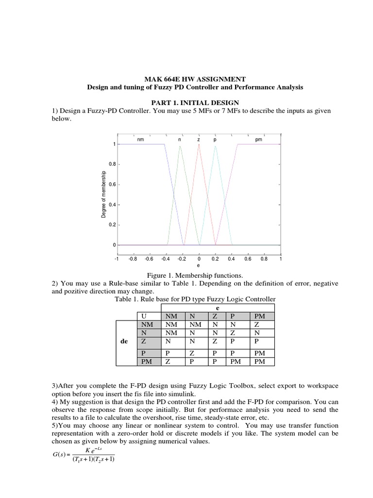 Fuzzy PD Controller Design & Analysis | PDF | Control Theory | Cybernetics