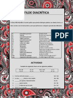 Tilde Diacritica Actividades y Juegos Ejercicios de Gramatica Guias 50040