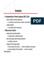 Power System Analysis: Fundamentals of Power Systems (EEL 3216)