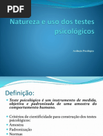 Natureza e Uso Dos Testes Psicológicos
