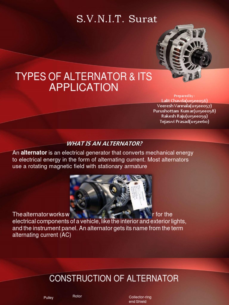 Alternator Types & Uses Guide | PDF | Magnetism | Power Engineering