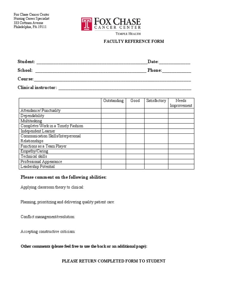 FCCC Recommendation Form | PDF | Career & Growth