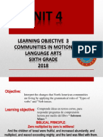 Unit 4: Learning Objective 3 Communities in Motion Language Arts Sixth Grade 2018