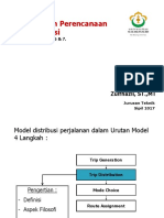 Materi 6-7. Model Distribusi Perjalanan (Trip Distribution)