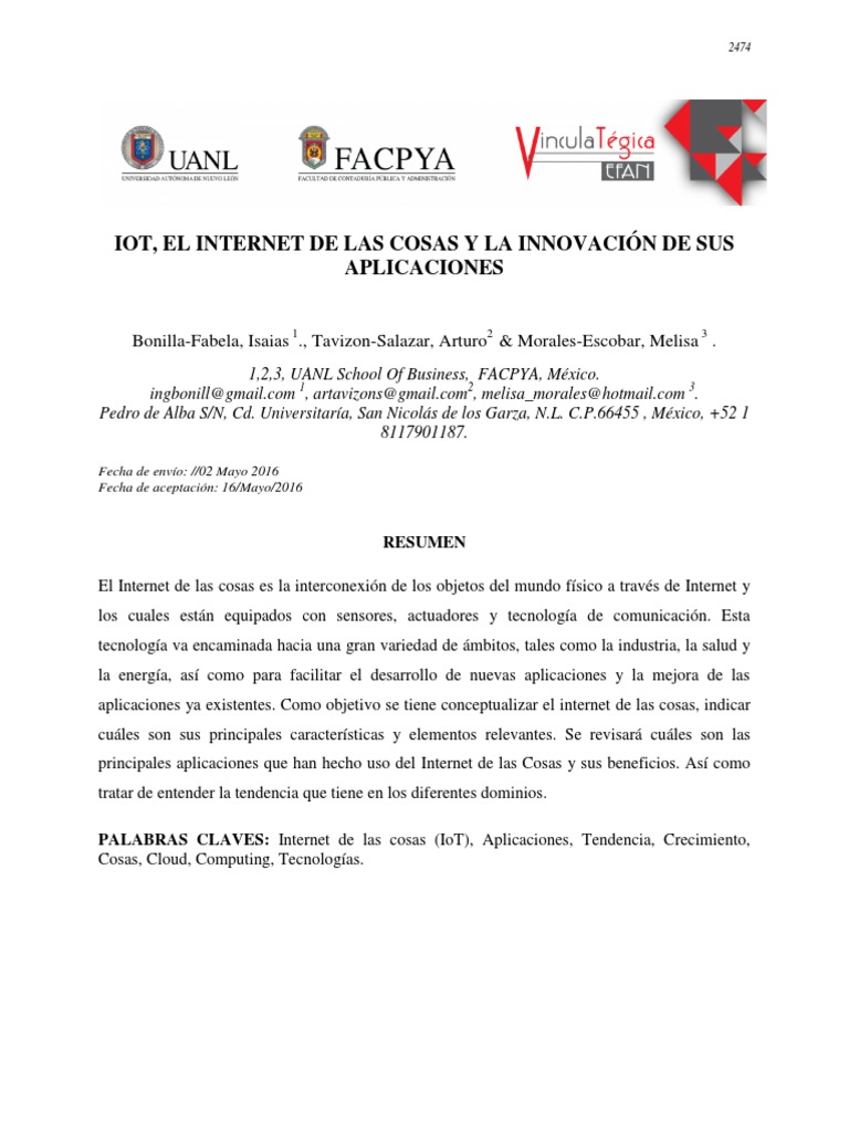 Aplicaciones y Beneficios del IoT | PDF | Internet de las Cosas ...