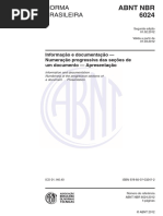 ABNT NBR 6024 2012 - Informação e documentação - Numeração progressiva das seções de um documento - Apresentação.pdf