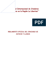 I Festival Internacional de Criadores de Camélidos en La Región La Libertad (Reglamento)