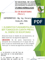 CLASE 4 - DISEÑO DE BOCATOMAS (Parte I) PDF