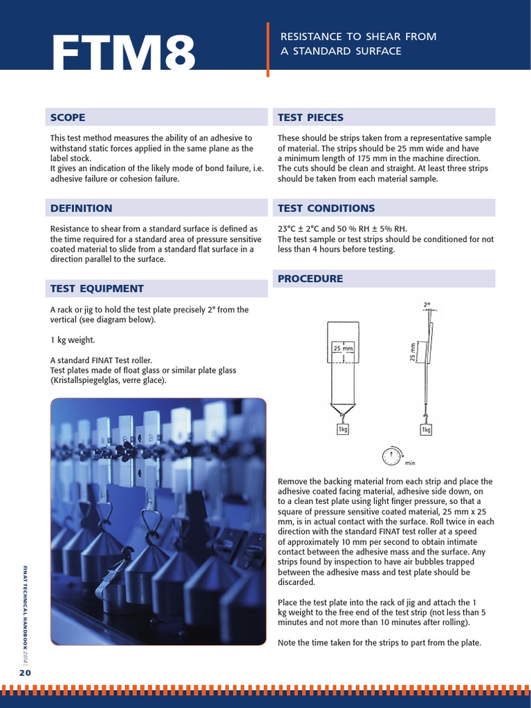 Medición de resistencia al corte FTM8 | PDF | Adhesivo | Kilogramo