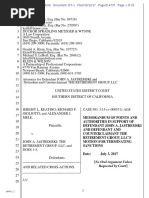 Securities America - Jeremy Keating V TRG - Terminating Sanctions