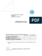 Comprensión de lectura sobre rescate de guanaco en Taltal