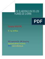 Proceso de elaboración de planes de cierre minero