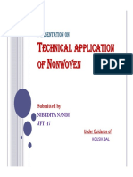 Echnical Application OF Onwoven: Resentation On