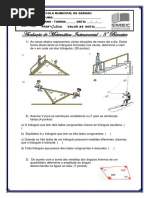 Avaliação de Matemática Instrumental 7º Ano
