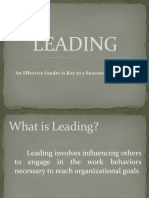 Leading: An Effective Leader Is Key To A Successful Workplace