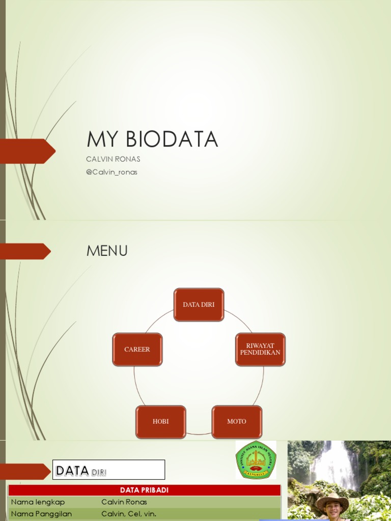Contoh biodata diri PowerPoint