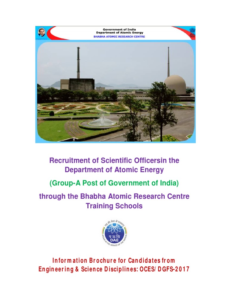 BARC Information - Brochure 2017 PDF | PDF | Master Of Science ...