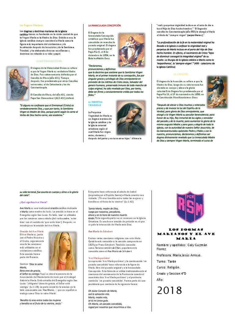 Religion Triptico | PDF | María, madre de Jesús | Dios en el cristianismo