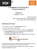 Year 9 Science Chapter 15 - Turning On A Pivot