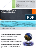 Ciclo hidrológico global e balanço hídrico