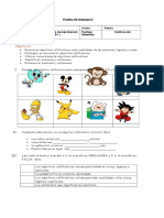 Prueba de Lenguaje 2° - Sinonimos Antonimos y Adjetivosdoc